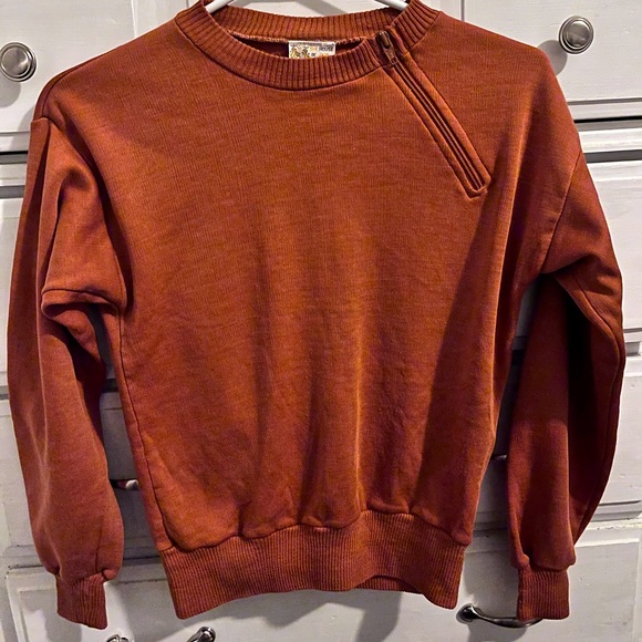 Vintage Acrylic Sweater “House of Jade” with cute shoulder zip Size S - Picture 1 of 7